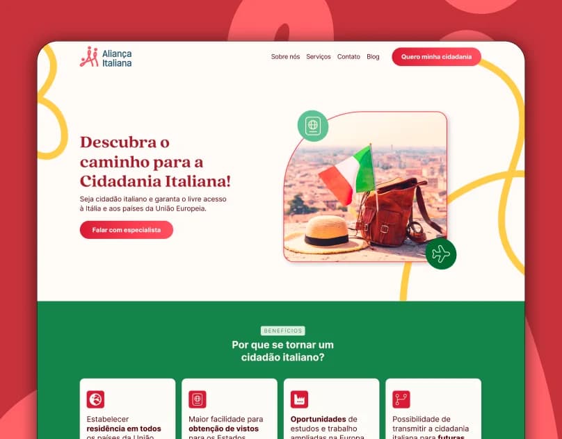 Capa do projeto Aliança Italiana